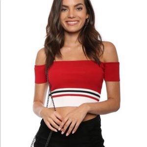 Americana Crop Top Size Large